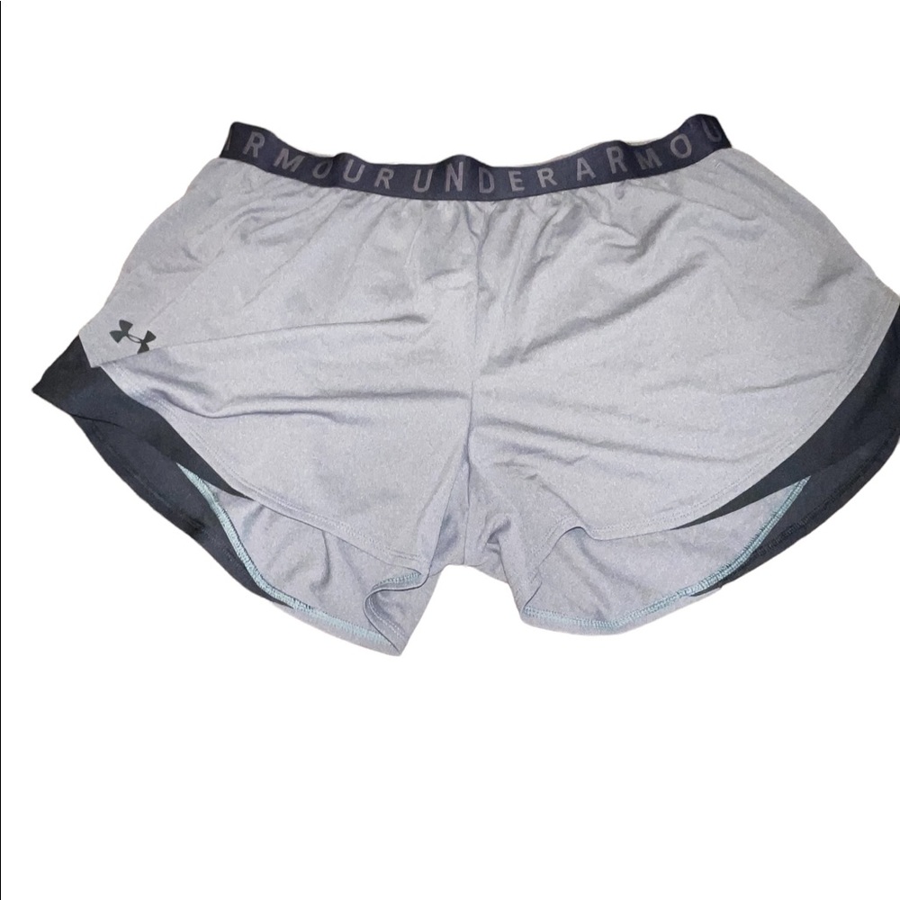 Women's UA Play Up Shorts‎ 3.0 Twist XXL plus size NWT gray and black - Picture 4 of 13